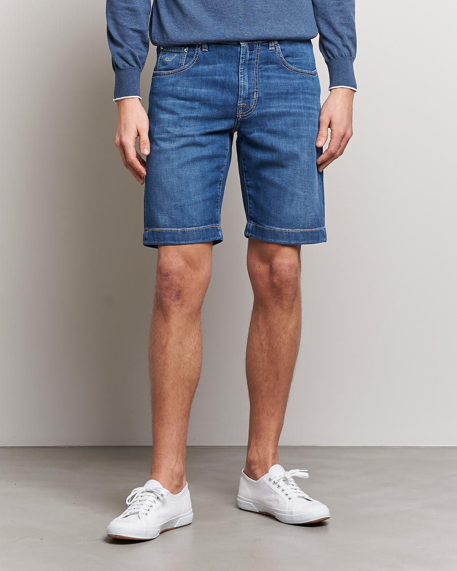 Herre |  | Jacob Cohën | Nicolas Jeans Shorts Light Blue
