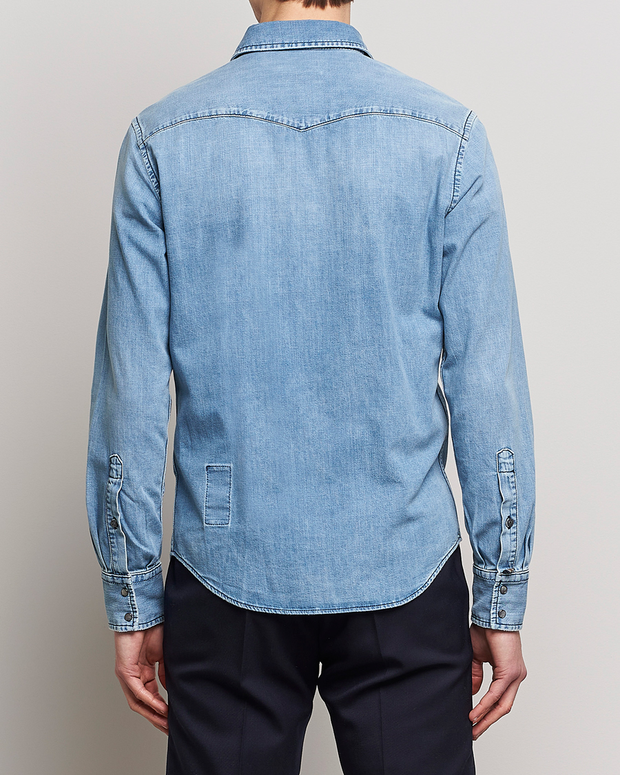 Herre | Skjorter | Jacob Cohën | Western Denim Shirt Light Blue