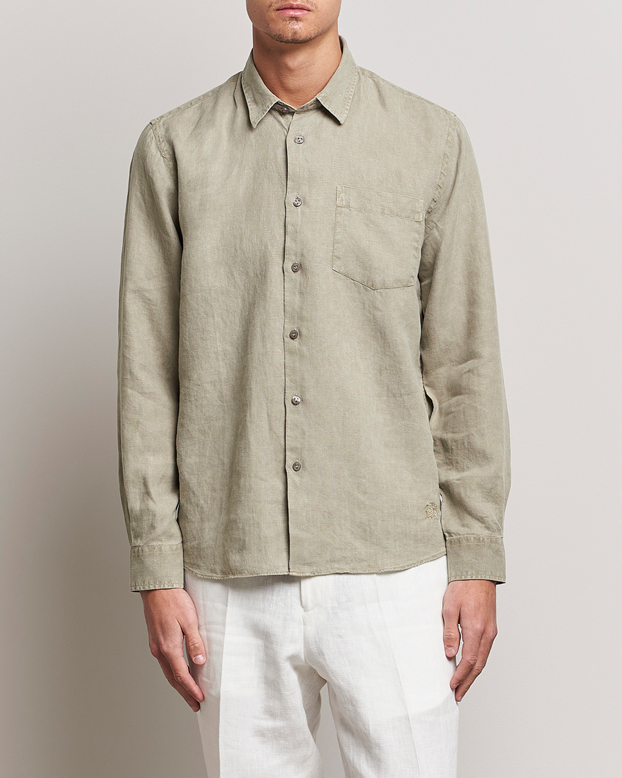 Herre |  | Vilebrequin | Caroubis Linen Shirt Ecalyptus
