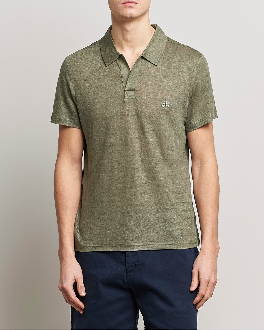 Herre |  | Vilebrequin | Jersey Linen Polo Olivier