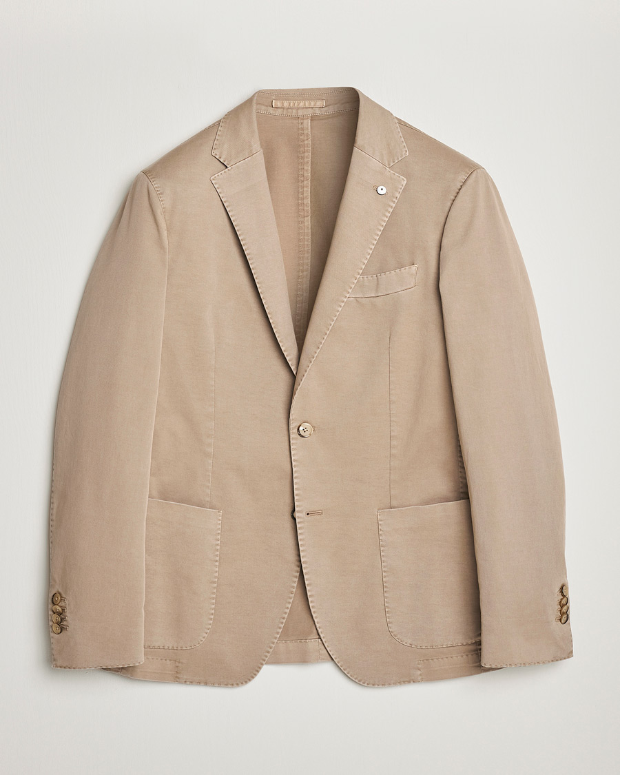 Herre | Dressjakker | L.B.M. 1911 | Jack Regular Fit Cotton Stretch Blazer Taupe