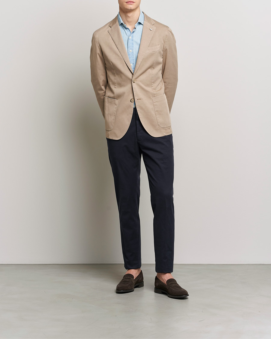 Herre | Dressjakker | L.B.M. 1911 | Jack Regular Fit Cotton Stretch Blazer Taupe