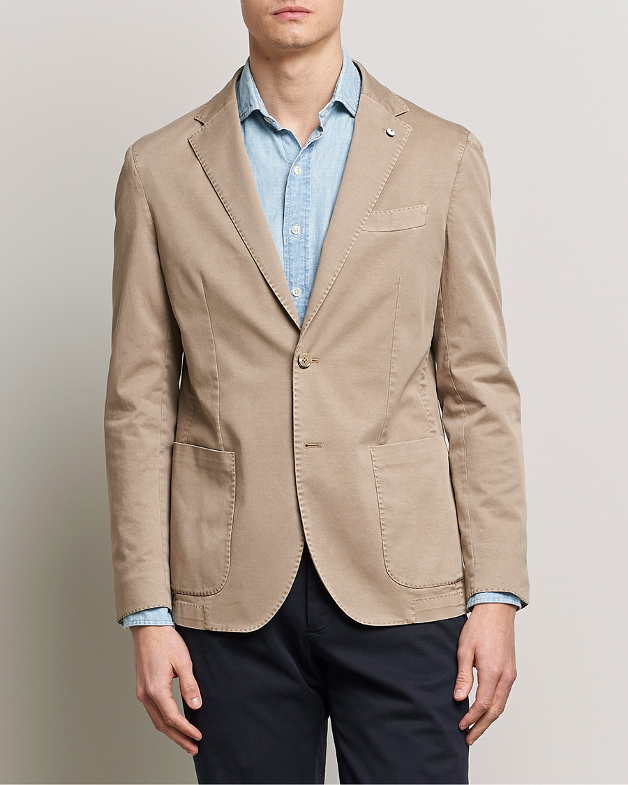Herre | Dressjakker | L.B.M. 1911 | Jack Regular Fit Cotton Stretch Blazer Taupe