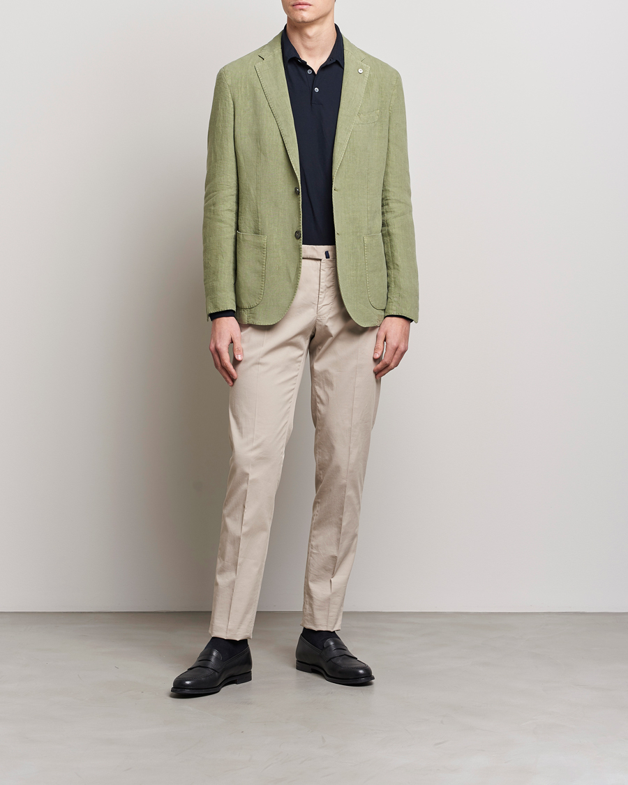 Herre | Dressjakker | L.B.M. 1911 | Jack Regular Fit Linen Blazer Light Green