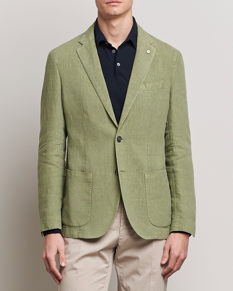 Herre | Dressjakker | L.B.M. 1911 | Jack Regular Fit Linen Blazer Light Green