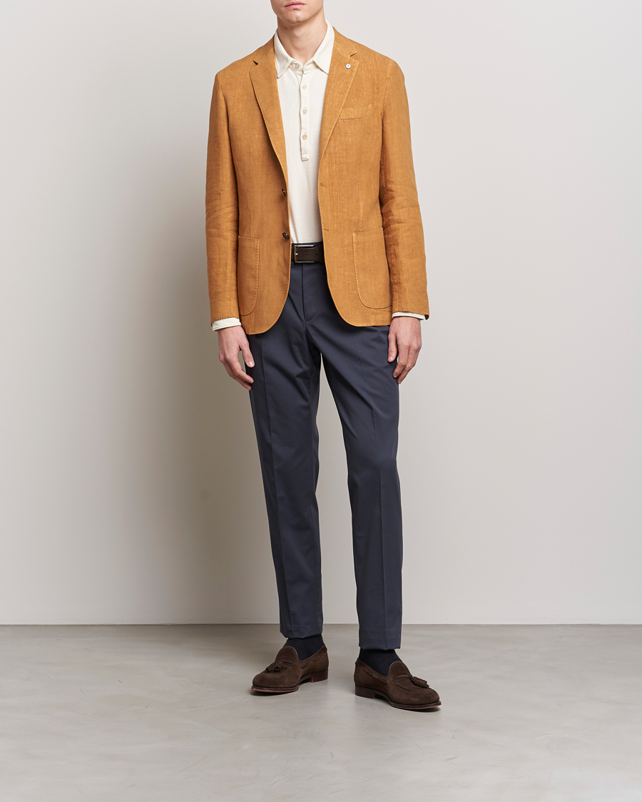 Herre | Dressjakker | L.B.M. 1911 | Jack Regular Fit Linen Blazer Camel