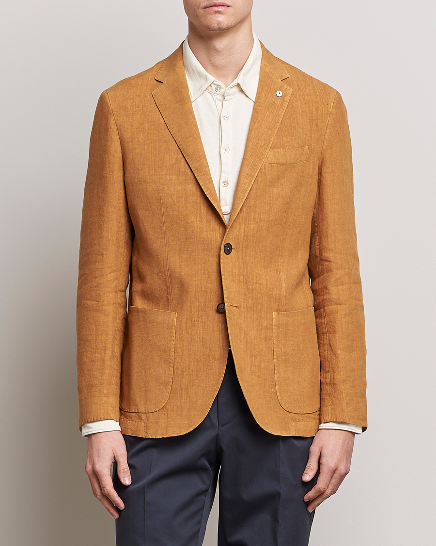 Herre | Dressjakker | L.B.M. 1911 | Jack Regular Fit Linen Blazer Camel