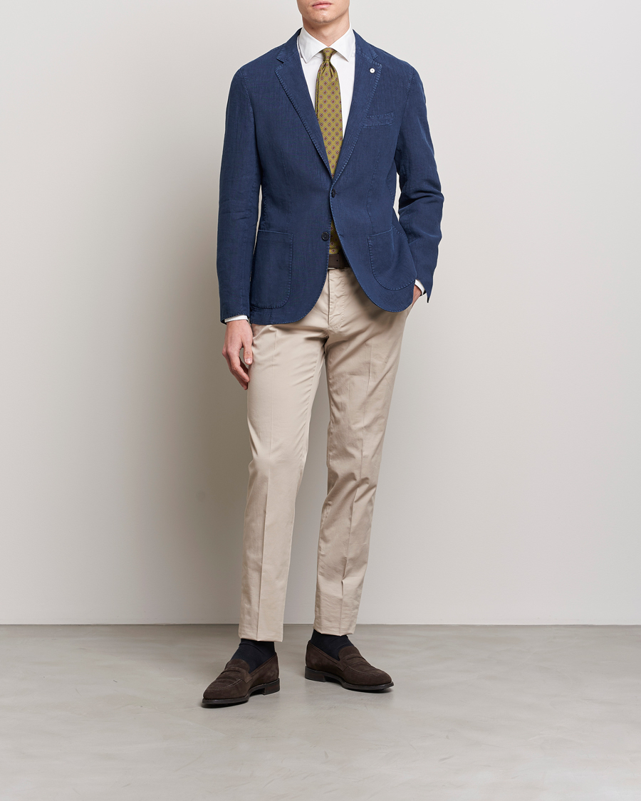 Herre | Dressjakker | L.B.M. 1911 | Jack Regular Fit Linen Blazer Navy