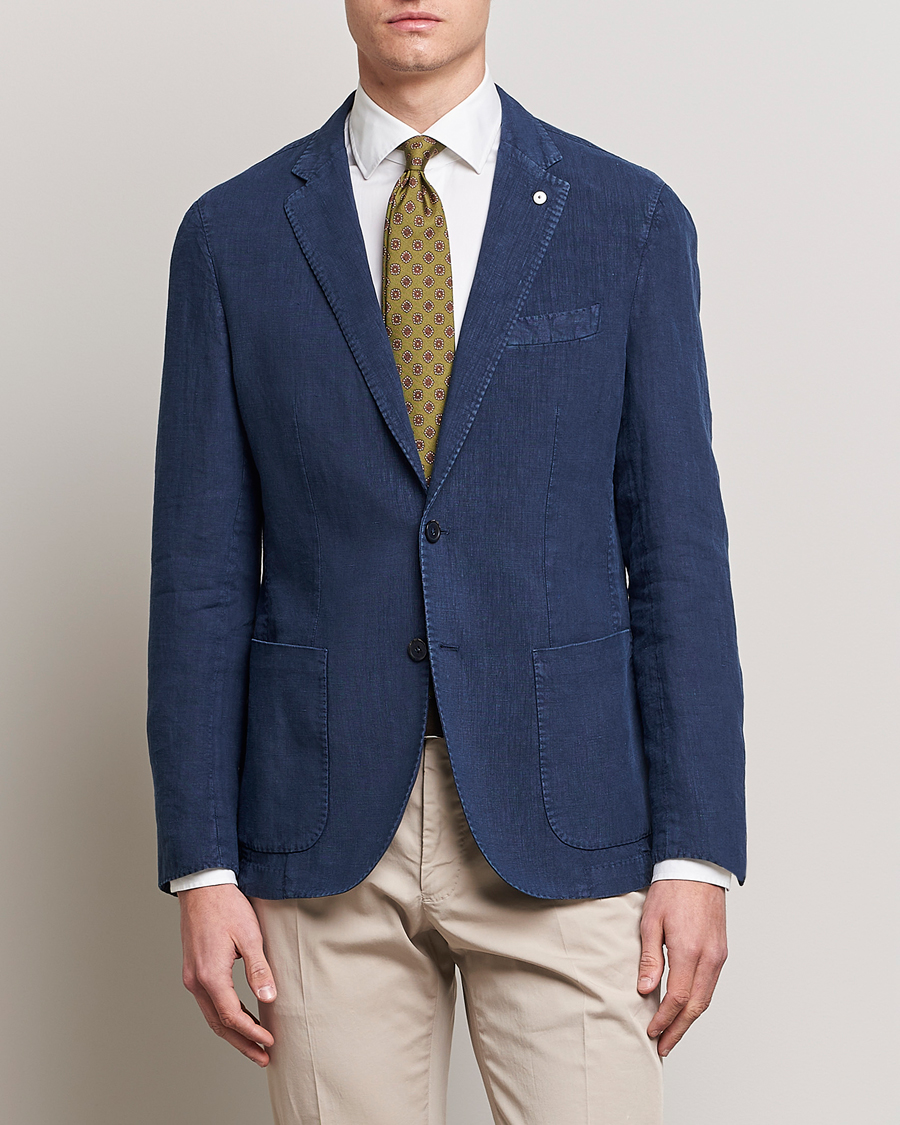 Herre | Dressjakker | L.B.M. 1911 | Jack Regular Fit Linen Blazer Navy