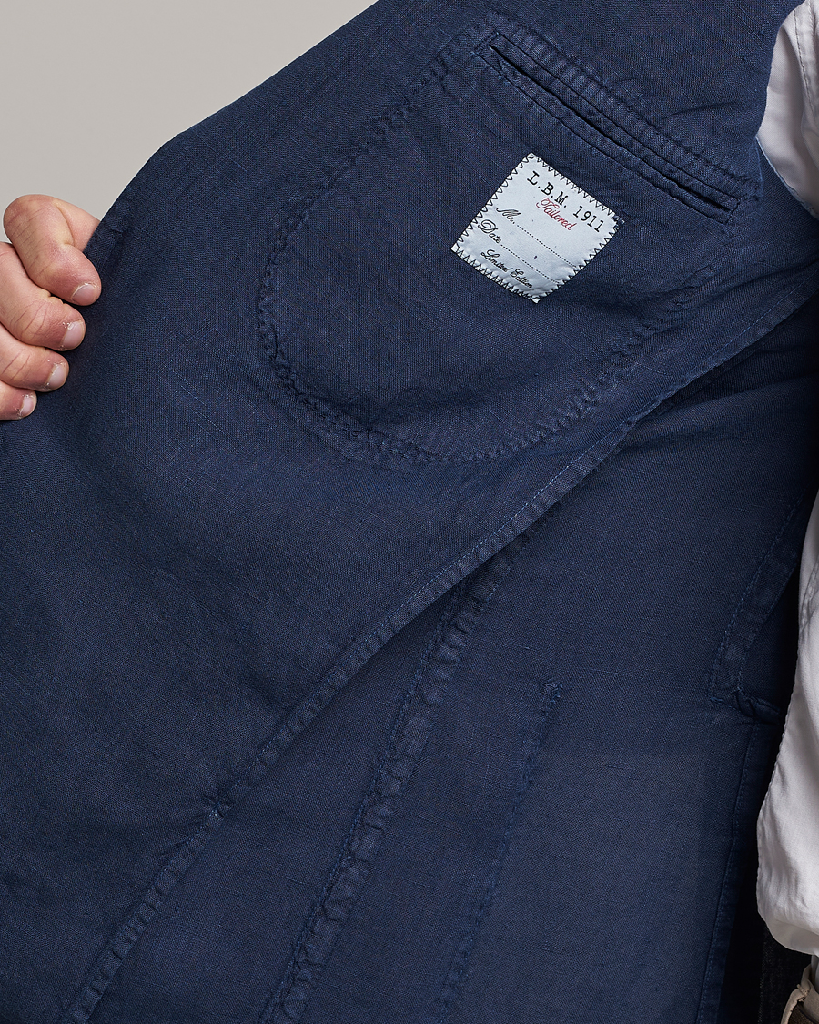 Herre | Dressjakker | L.B.M. 1911 | Jack Regular Fit Linen Blazer Navy
