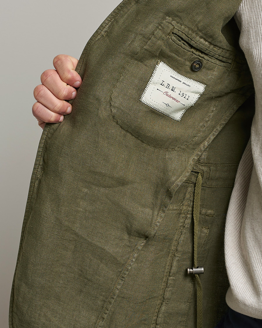Herre | Dressjakker | L.B.M. 1911 | Linen Safari Jacket Olive