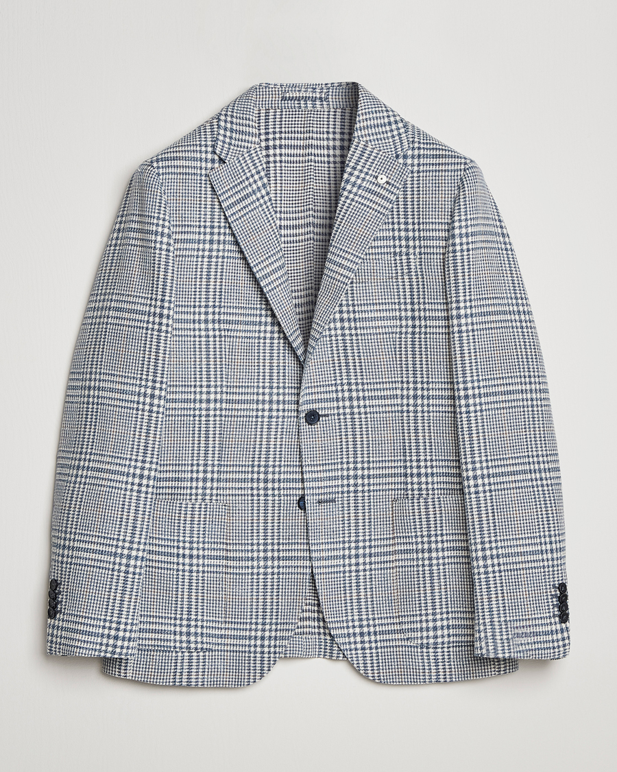 Herre | Dressjakker | L.B.M. 1911 | Jack Regular Fit Houndstooth Checked Blazer Blue
