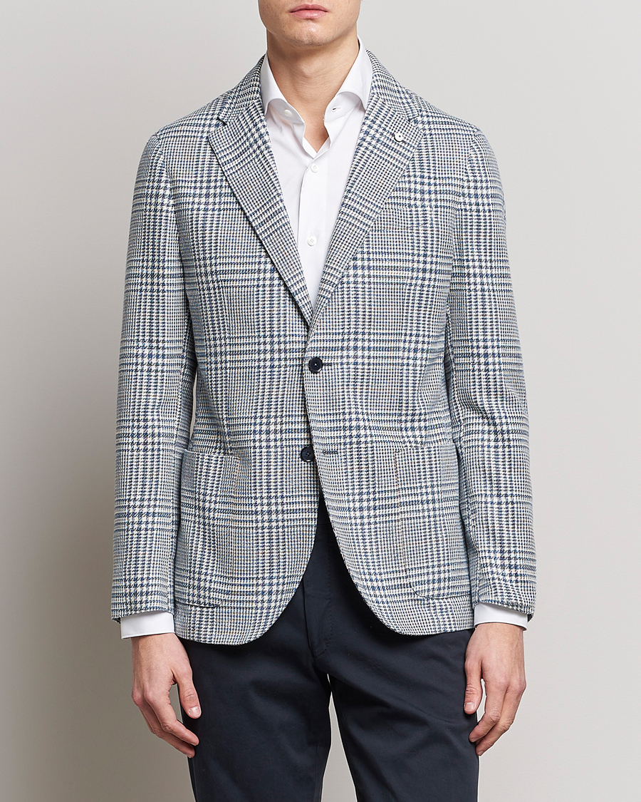 Herre | Dressjakker | L.B.M. 1911 | Jack Regular Fit Houndstooth Checked Blazer Blue