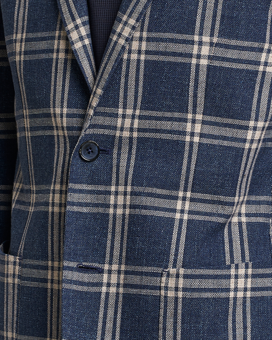 Herre | Dressjakker | L.B.M. 1911 | Jack Regular Fit Checked Cotton Blazer Blue
