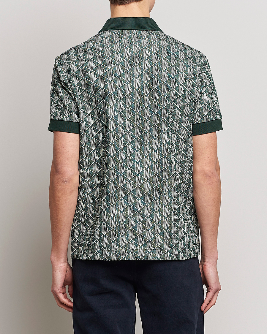 Herre | Pikéer | Lacoste | Classic Fit Monogram Polo Green/Wood Shaving