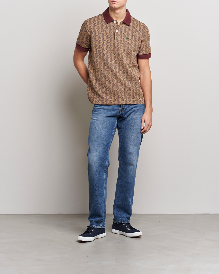 Herre | Pikéer | Lacoste | Classic Fit Monogram Polo Viennese/Expresso