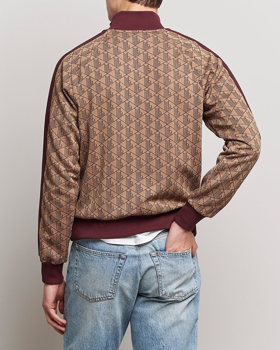 Herre | Gensere | Lacoste | Monogram Zip Sweatshirt Viennese/Expresso