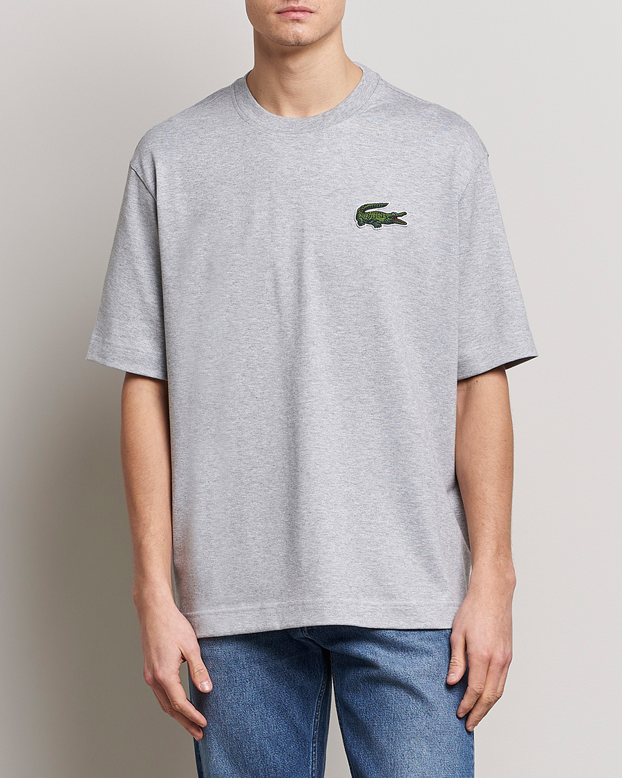 Herre | T-Shirts | Lacoste | Loose Fit T-Shirt Silver Chine