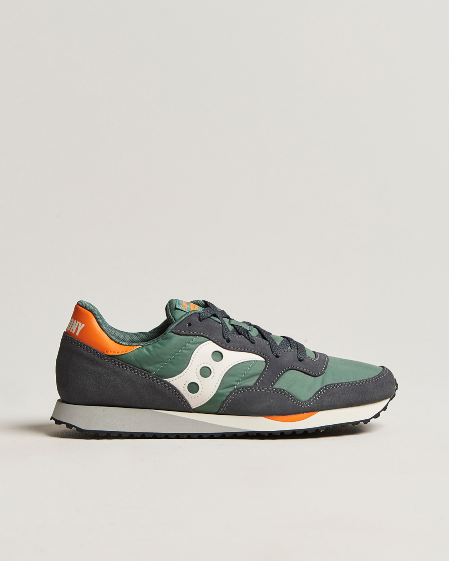 Herre | Saucony DXN Trainer Sneaker Green/White/Orange | Saucony | DXN Trainer Sneaker Green/White/Orange