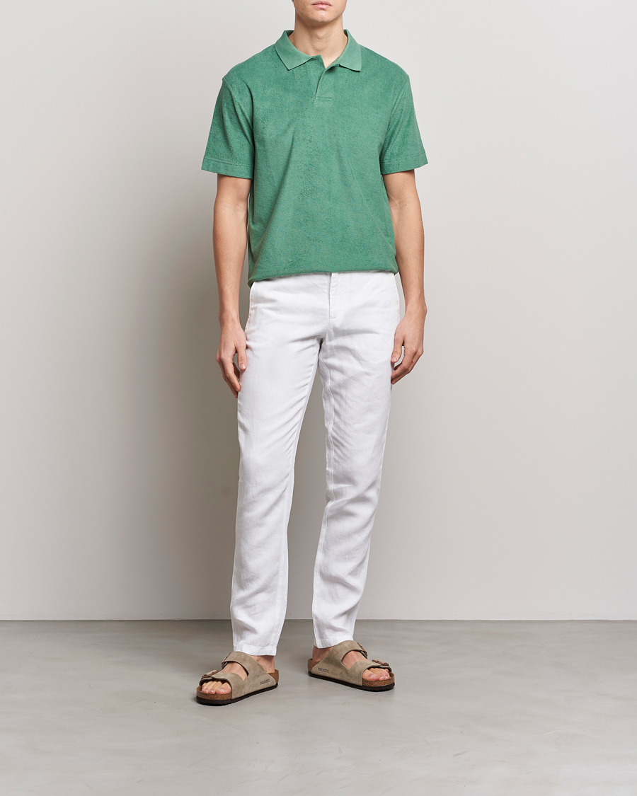 Herre | Pikéer | Sunspel | Towelling Polo Shirt Thyme Green