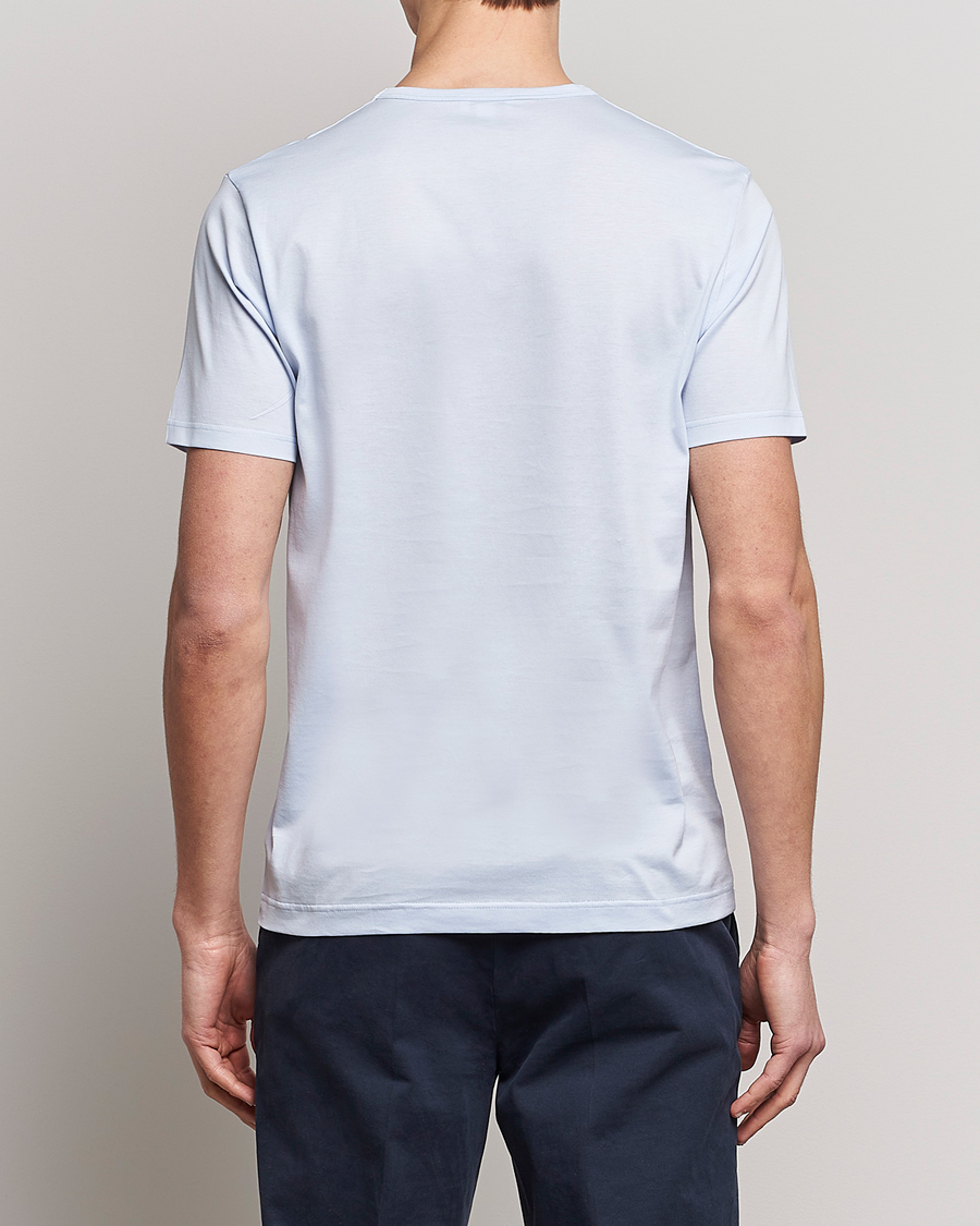 Herre | T-Shirts | Sunspel | Crew Neck Cotton Tee Pastel Blue
