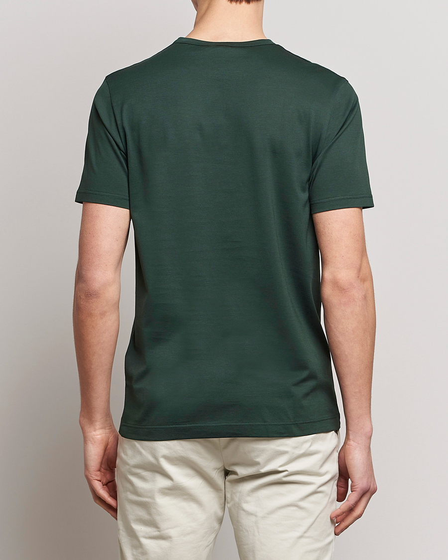 Herre | T-Shirts | Sunspel | Crew Neck Cotton Tee Seaweed