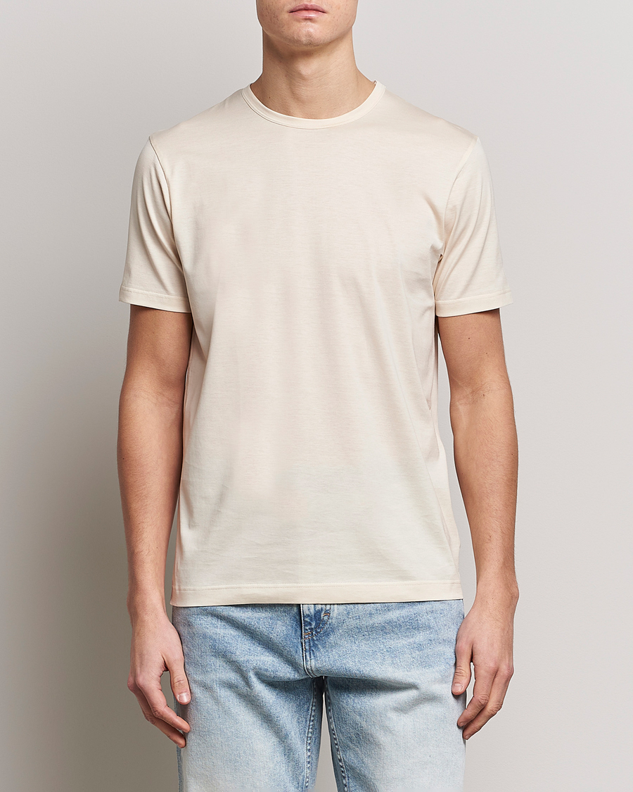 Herre |  | Sunspel | Crew Neck Cotton Tee Undyed