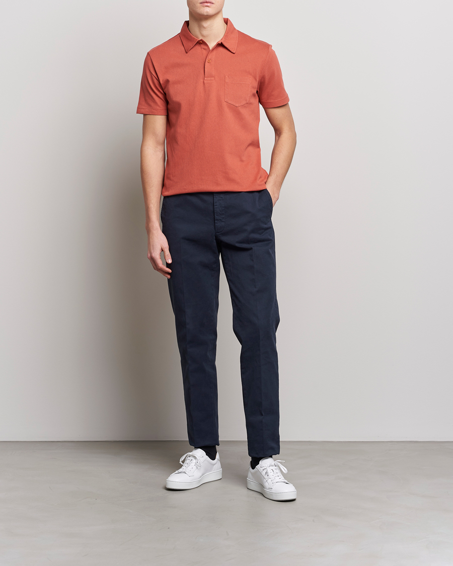 Herre | Pikéer | Sunspel | Riviera Polo Shirt Burnt Sienna