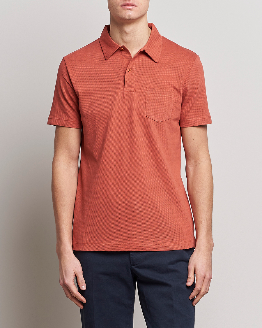 Herre |  | Sunspel | Riviera Polo Shirt Burnt Sienna