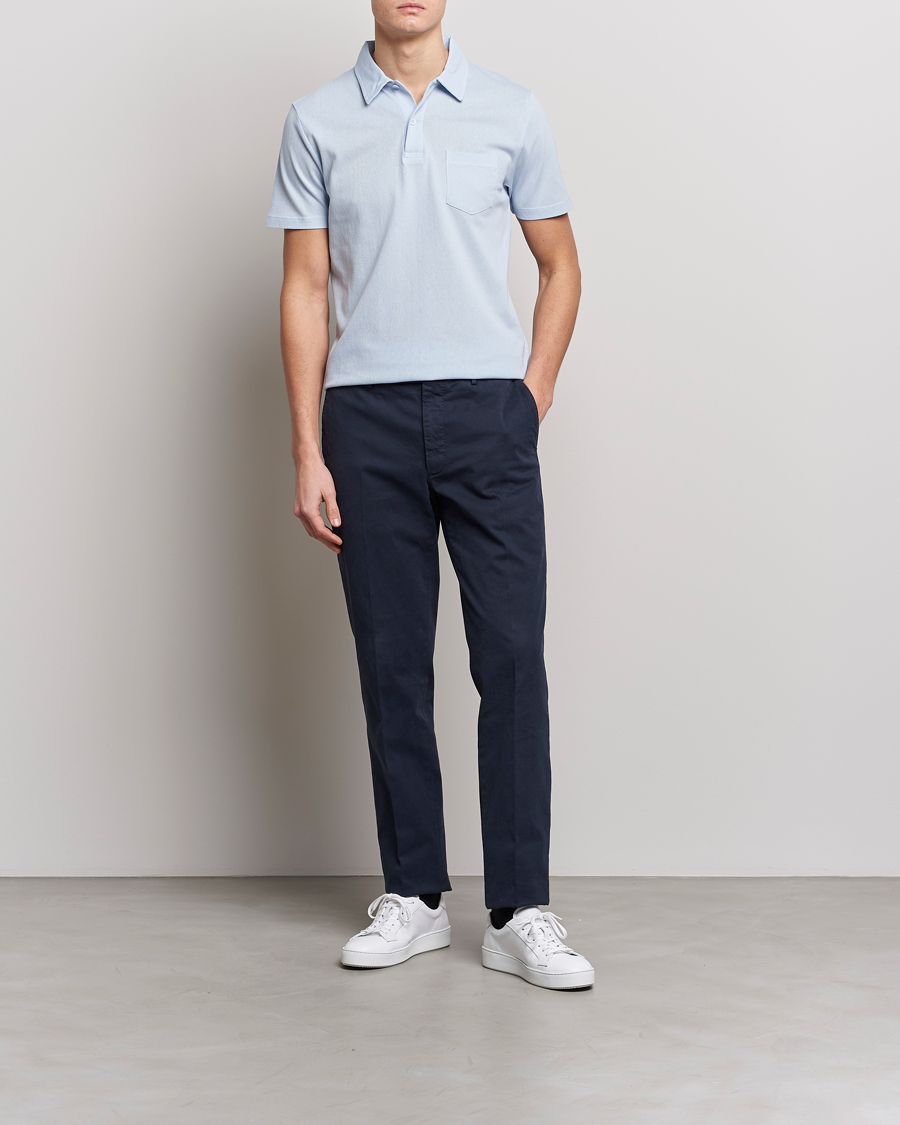 Herre | Pikéer | Sunspel | Riviera Polo Shirt Pastel Blue