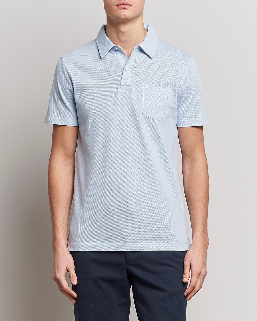 Herre | Pikéer | Sunspel | Riviera Polo Shirt Pastel Blue
