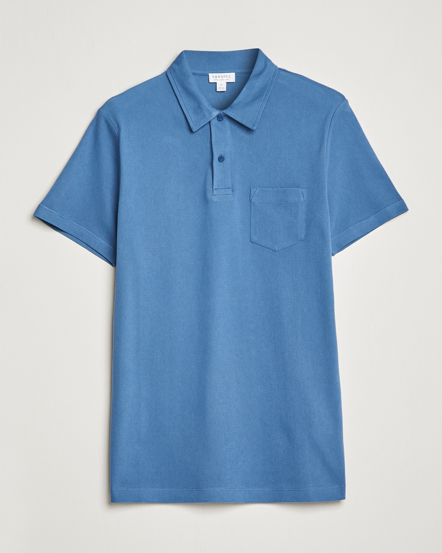 Herre | Pikéer | Sunspel | Riviera Polo Shirt Blue Stone