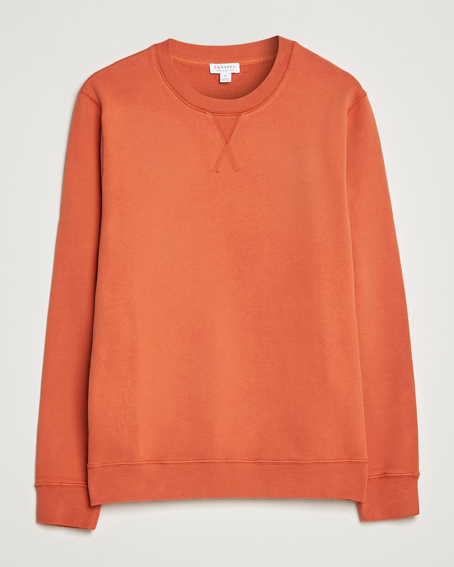 Herre | Gensere | Sunspel | Loopback Sweatshirt Burnt Sienna