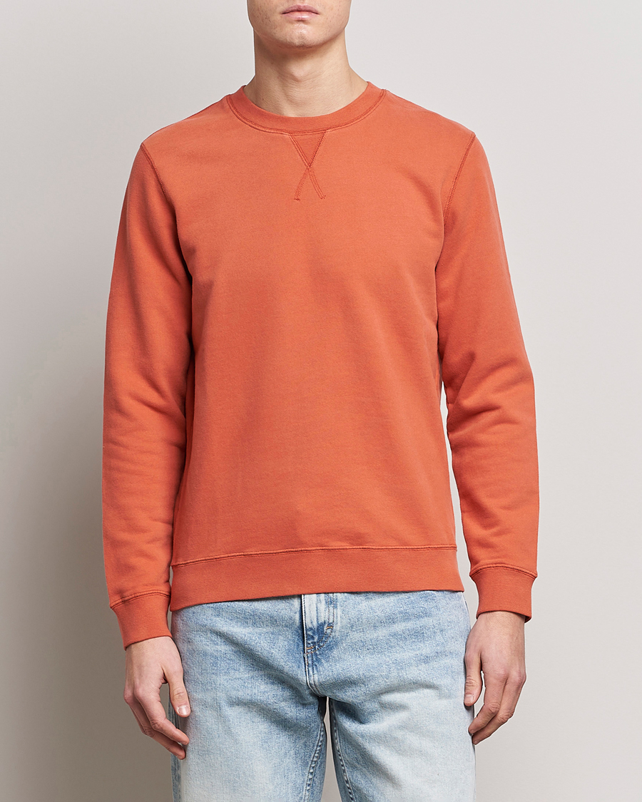Herre | Gensere | Sunspel | Loopback Sweatshirt Burnt Sienna