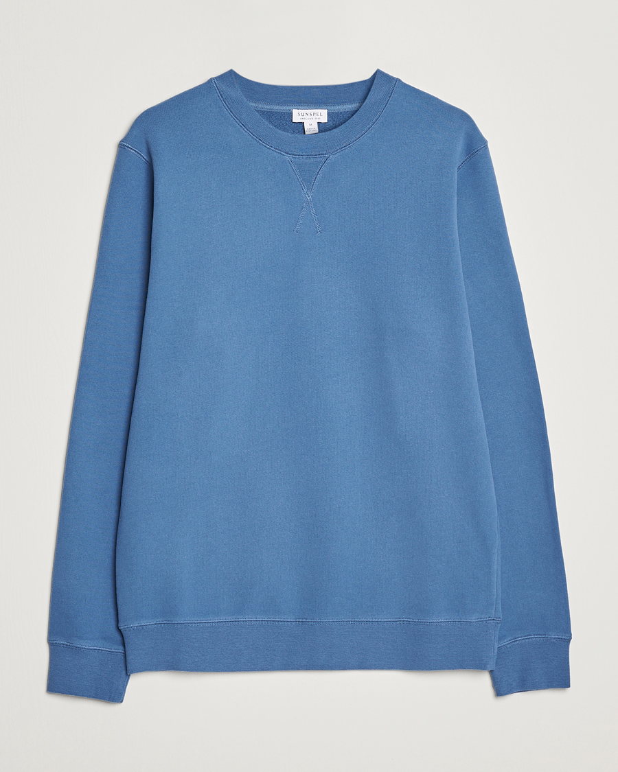 Herre | Gensere | Sunspel | Loopback Sweatshirt Blue Stone