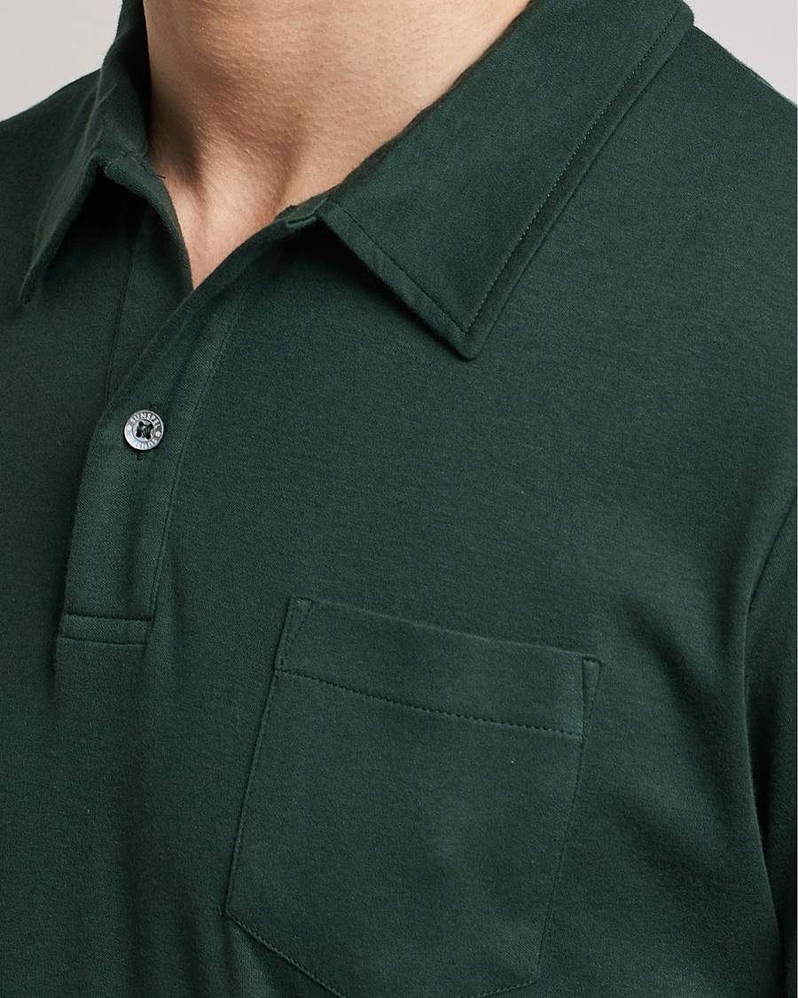 Herre | Pikéer | Sunspel | Sea Island Jersey Riviera Polo Seaweed
