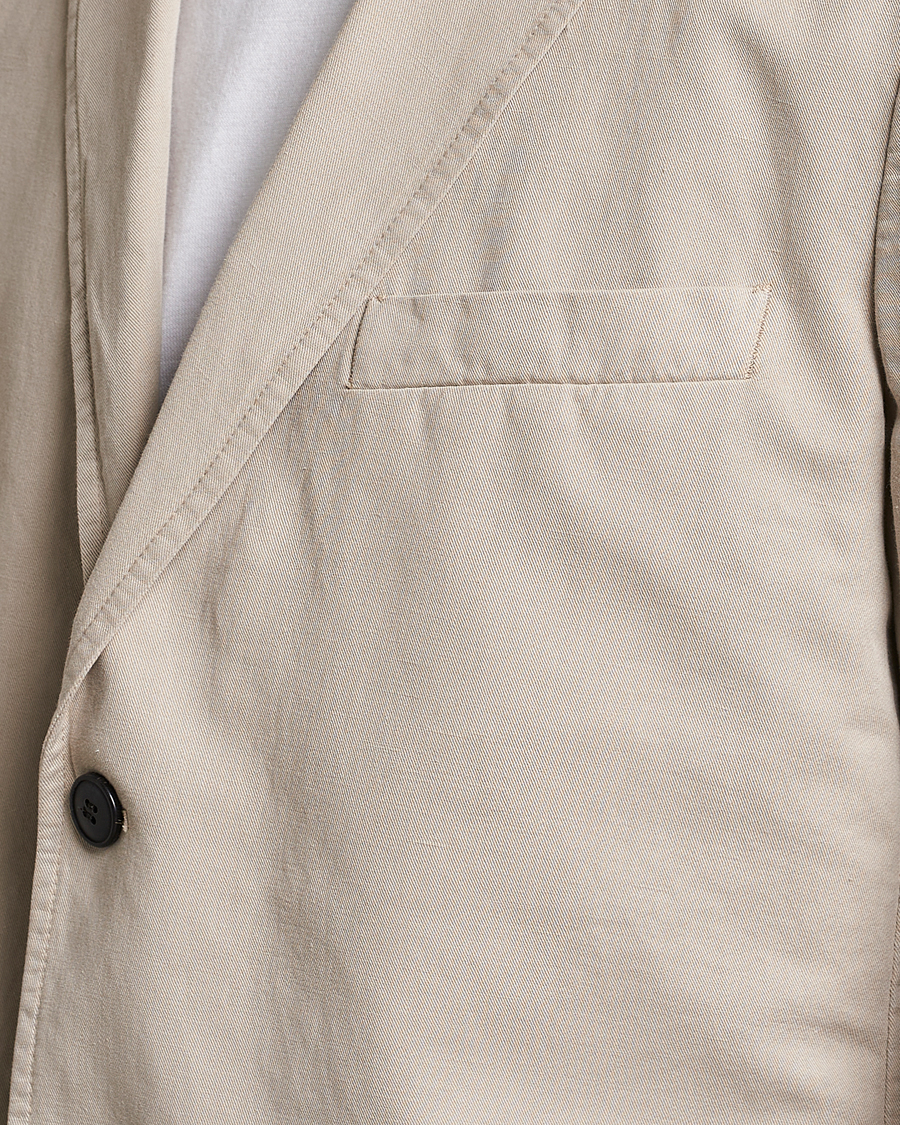 Herre | Dressjakker | Sunspel | Unconstructed Cotton/Linen Blazer Light Sand