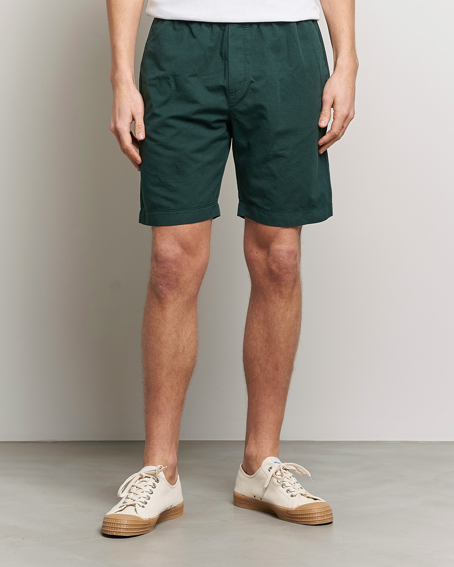 Herre | Shorts | Sunspel | Cotton/Linen Drawstring Shorts Seaweed