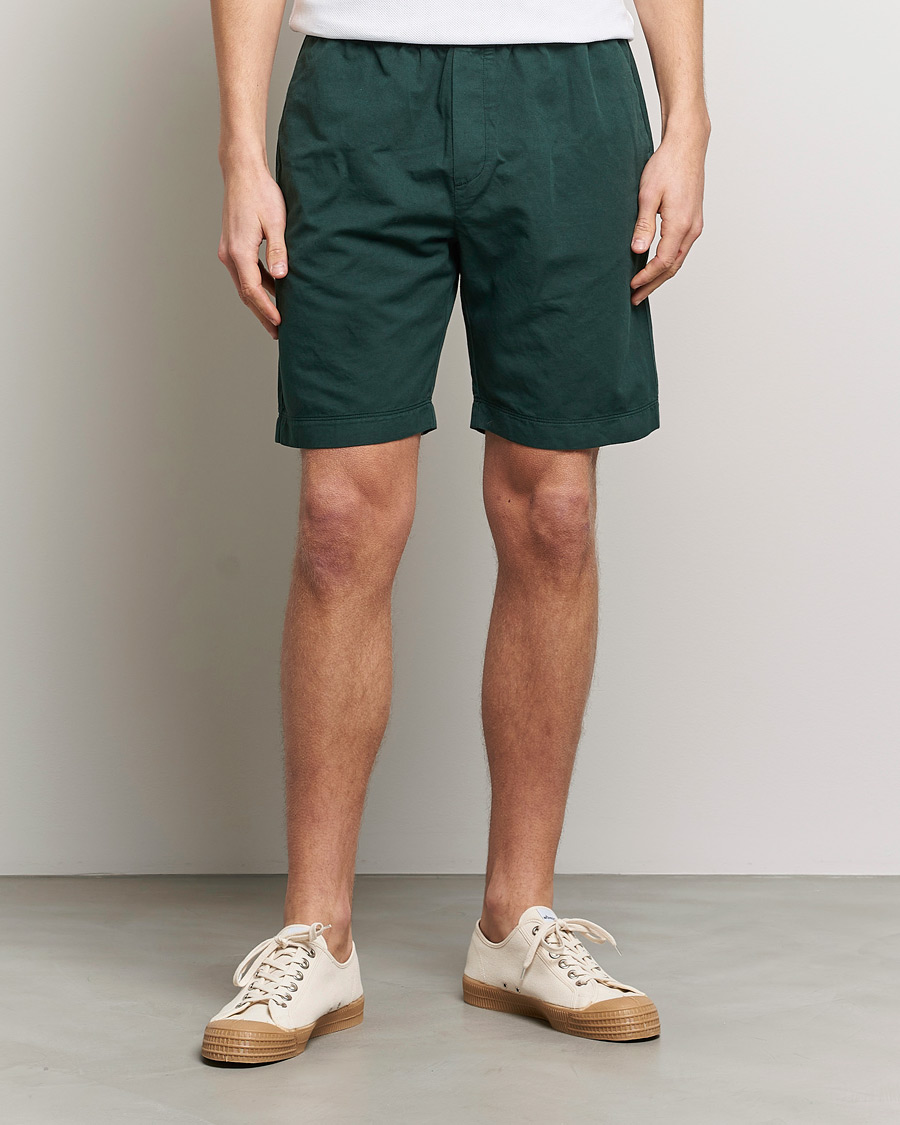 Herre |  | Sunspel | Cotton/Linen Drawstring Shorts Seaweed