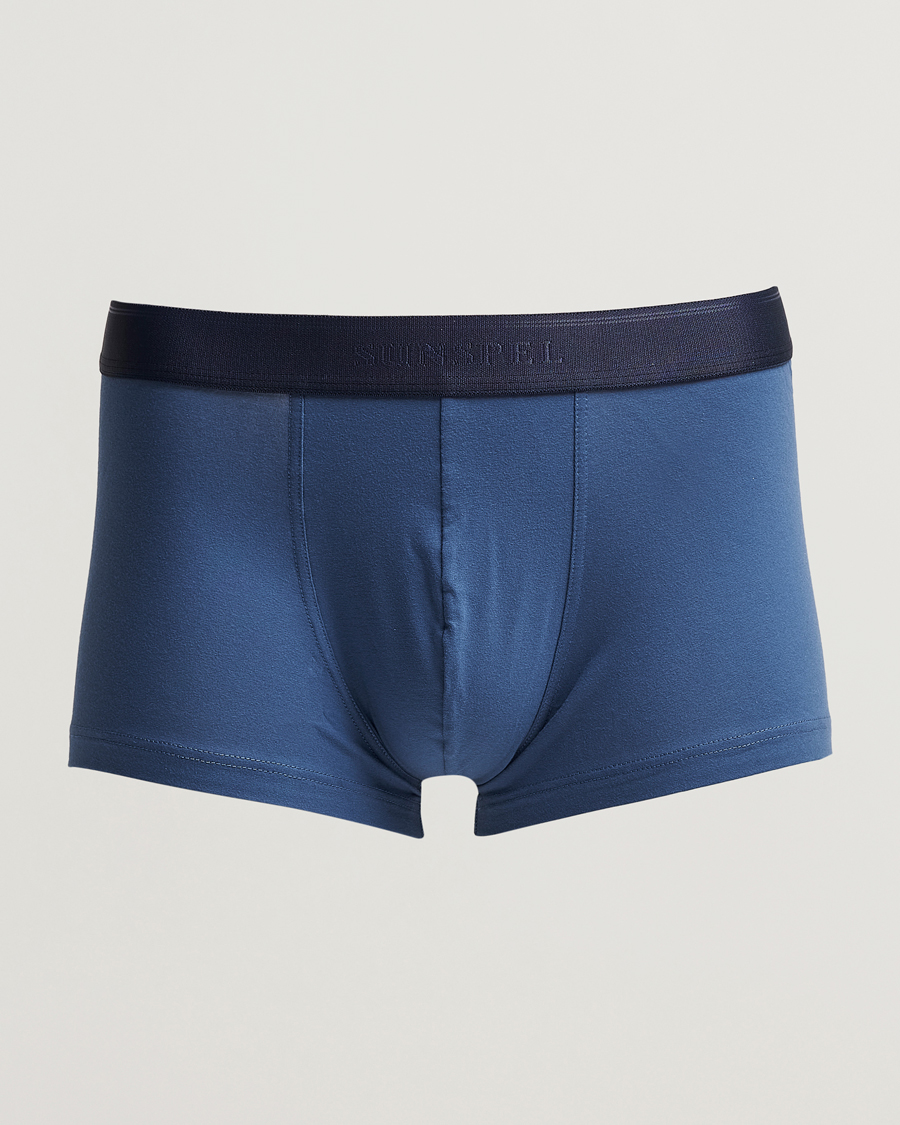Herre | Undertøy | Sunspel | Cotton Stretch Trunk Atlantic Blue