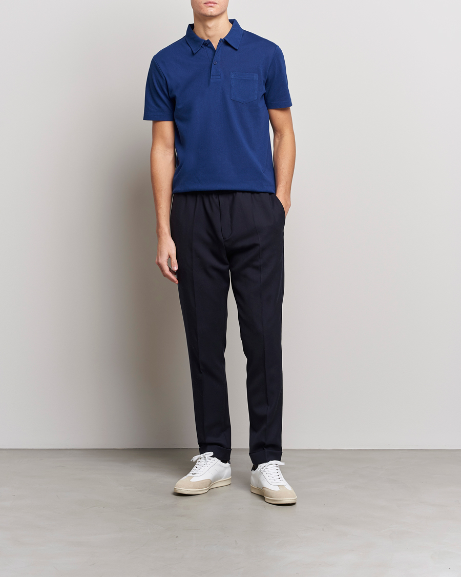 Herre | Pikéer | Sunspel | Riviera Polo Shirt Space Blue