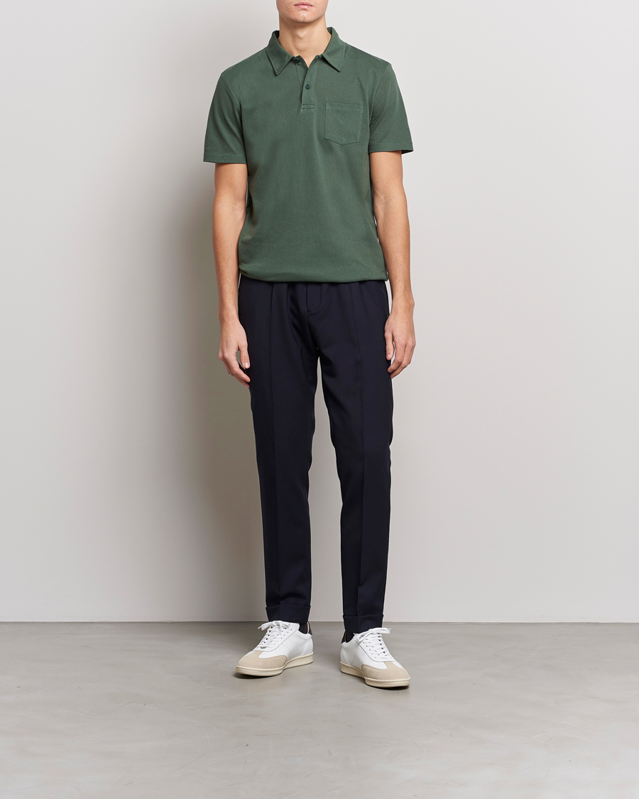 Herre | Pikéer | Sunspel | Riviera Polo Shirt Dark Green