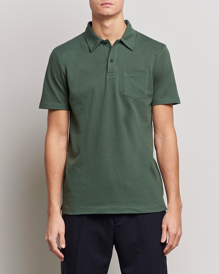 Herre | Sunspel | Sunspel | Riviera Polo Shirt Dark Green