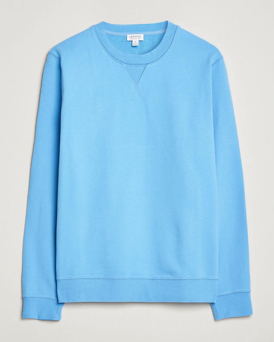 Herre | Gensere | Sunspel | Loopback Sweatshirt Ocean Blue