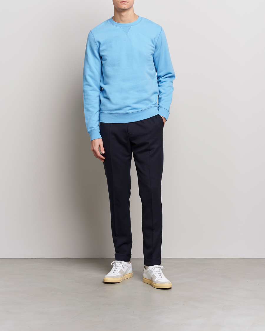 Herre | Gensere | Sunspel | Loopback Sweatshirt Ocean Blue