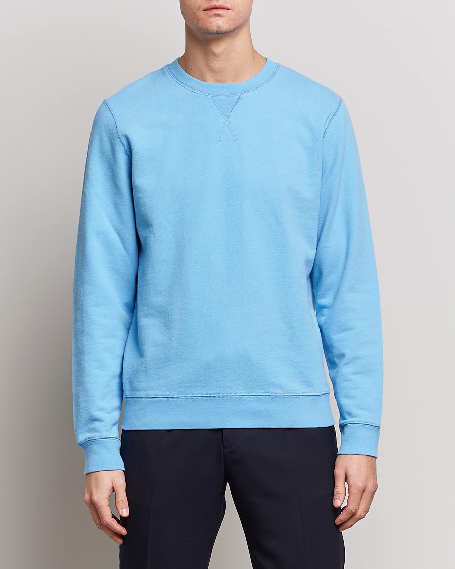 Herre | Gensere | Sunspel | Loopback Sweatshirt Ocean Blue