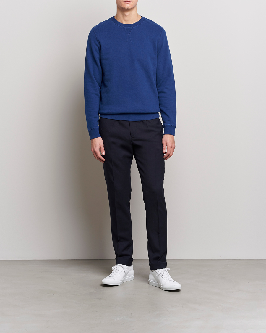 Herre | Gensere | Sunspel | Loopback Sweatshirt Space Blue