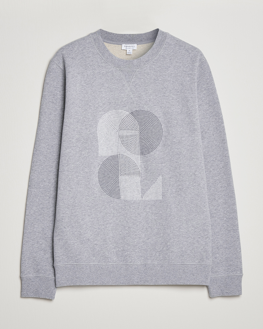 Herre | Gensere | Sunspel | Craig Ward Colab Loopback Sweatshirt Grey Melange