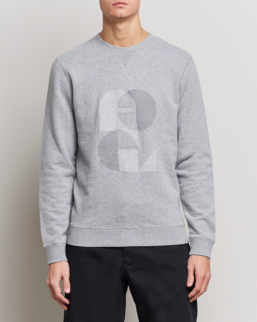 Herre | Grå gensere | Sunspel | Craig Ward Colab Loopback Sweatshirt Grey Melange
