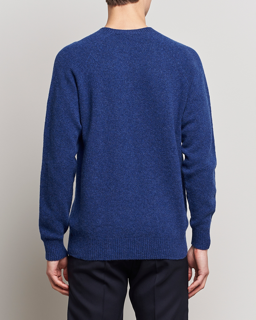 Herre | Gensere | Sunspel | Lambswool Crewneck Space Blue